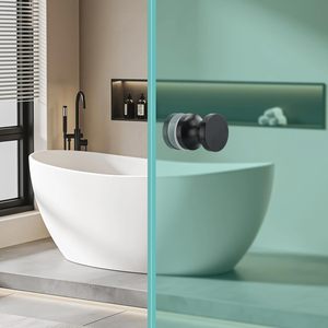 Heavy Duty Solid SUS304 Stainless Steel Sliding Shower <strong>Door</strong> Handle <strong>Knob</strong> One Sided Pull Simple Design <strong>Black</strong> Finish <strong>Doors</strong> - Product Image 6