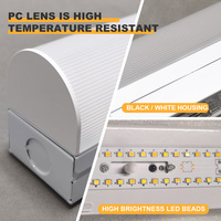 Luminaire LED linéaire suspendu au plafond de 4 à 8 pieds, à fonctionnement continu et raccordable, idéal pour les espaces commerciaux et les intérieurs de bureaux