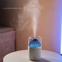 Humidificateur USB à vapeur chaude avec effet flamme simulée, lumière d'ambiance et diffuseur d'arômes pour usage domestique et hôtelier, en plastique