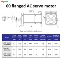 Kit Pengontrol Motor Servo AC A4 220V 1.5/2.8/3.5A 3000rpm 200/400/600W 0.637/1.27/1.91N.m Kit Penggerak Motor Servo AC