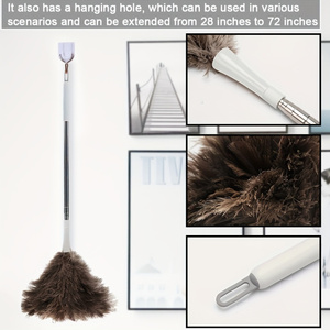 Plumero <span class=keywords><strong>de</strong></span> mango largo Plumero <span class=keywords><strong>de</strong></span> plumas extensible utilizado para la limpieza del hogar Techos Ventiladores <span class=keywords><strong>de</strong></span> muebles - Product Image 2
