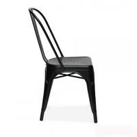Mobilier de Restaurant Vintage Style Industriel Paris Fer Métal Empilable Extérieur Chaise Tolix