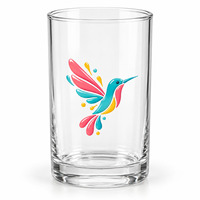 Autocollant de transfert UV personnalisé pour verres avec impression de logo UV DTF en relief et résistant à l'eau, et décalcomanies de marque pour les fournisseurs de verrerie