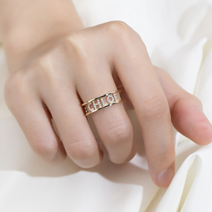Bague en or 9 carats avec diamant de forme ronde Messi Jewelry MSR-2086, bague de mode avec diamant cultivé en laboratoire, idéale pour un cadeau - Product Image 5