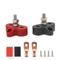 Bloc de jonction de batterie en acier inoxydable 3/8'' 12V 200A, barre omnibus isolée pour bornes de puissance et de masse M8 M10