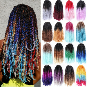 Printemps Afro Twist Tresses Crochet Cheveux Crochet Tressage Extension De Cheveux Attachement Crée Distressed Locs Bomb Passion Twist - Product Image 1