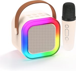 Nueva Máquina de Karaoke Portátil K12 con 1-2 Micrófonos Inalámbricos, Altavoz HiFi para Cantar en Familia, Regalo para Niños, Hecha de Plástico - Product Image 1