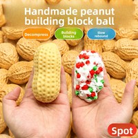 Tendance 2026 : Jouet Squishy Arachide Fait Main à Rebond Lent, Remplissage Blocs de Construction, Sensation de Poids Lourd, Balle à Presser pour la Vente en Gros
