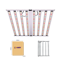 Lampu LED Grow Light Spektrum Penuh 800W Lipat, Dapat Diredupkan, dengan Chip Aluminium IP65 LM301B LM301H LM281B untuk Fase Pembungaan