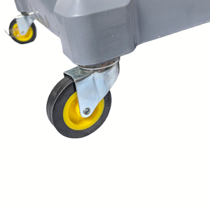 सफाई गाड़ी, 3-शेल्फ वाणिज्यिक जनिक गाड़ी, 200 एलबीएस क्षमता प्लास्टिक हाउसकीपिंग कार्ट, 25 गैलन pvc बैग के साथ - Product Image 6