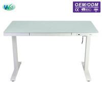 WS4080 Ordinateur de bureau en verre Table de jeu/bureau électrique réglable en hauteur Bureau intérieur pour meubles de maison avec tiroir