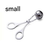 Klip alat pembuat bakso Newbie, sendok pembentuk sendok daging, sendok Stainless Steel tidak lengket
