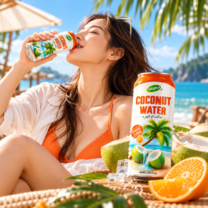 Agua de Coco 100% Pura Natural con Sabor a Naranja, en Tendencia, 250ml 330ml 355ml 500ml - Product Image 2