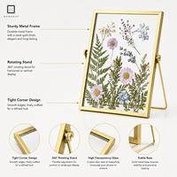 Cadre photo en aluminium de haute qualité pour fleurs séchées - Décoration moderne pour la maison, durable et écologique