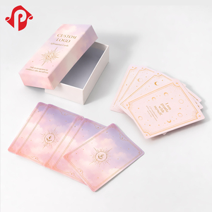Carte Ispirazionali Personalizzate con Foglia d'Oro, Stampa Ecologica, Sfumature Rosa e Viola, Set di Carte per Mindfulness - Product Image 2