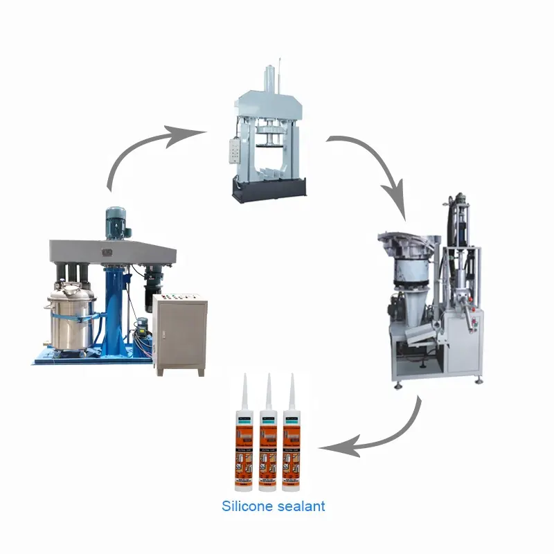 Lini Produksi Penyegel/Elektronik/Polimer/Silikon dengan Mesin Pengisi Tabung Kemasan Keras