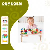 Table de jeu éducative et d'intelligence tout-en-un en bois pour enfants, pour les tout-petits de 3 à 6 mois à 2 ans