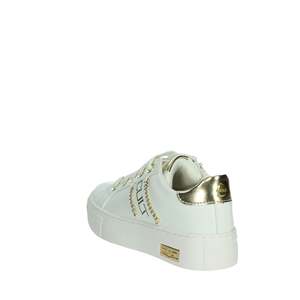 Zapatillas Cult Sneakers T-162 Blancas con Detalle de Cadena Dorada, Zapatos de Lona de Moda para Mujer - Product Image 2