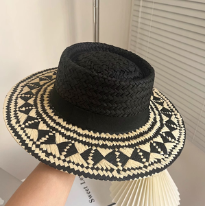 A091902 <span class=keywords><strong>Sombrero</strong></span> <span class=keywords><strong>de</strong></span> paja <span class=keywords><strong>de</strong></span> papel <span class=keywords><strong>de</strong></span> <span class=keywords><strong>ala</strong></span> plana <span class=keywords><strong>de</strong></span> verano para playa Unisex Moda y muestra <span class=keywords><strong>Sombrero</strong></span> <span class=keywords><strong>Cordobes</strong></span> para viajes - Product Image 5