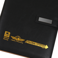 Porte-cartes de visite en cuir PU noir, relié, avec logo personnalisé en feuille d'or, éco-responsable, best-seller, 80 exemplaires