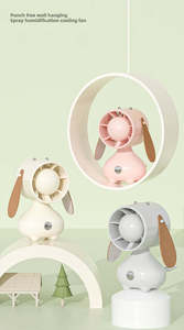 Nhà Máy Bán Buôn 2024 Mới Nóng Dễ Thương Vật Nuôi Cầm Tay Nhỏ <span class=keywords><strong>Fan</strong></span> Hâm Mộ Ba-Bánh Dễ Thương Động Vật Quạt Tua Bin USB Có Thể Sạc Lại Quạt Di Động - Product Image 6