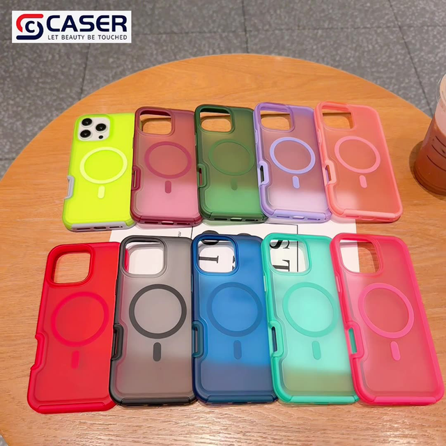 High Quality Fancy Magnetic Matte Transparent Soft Phonecase for iPhone 17 16 15 Full Protection Mobile Phoneshell