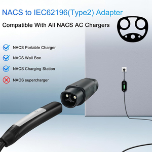 Adaptateur EV 32A AC NACS vers <span class=keywords><strong>Type</strong></span> <span class=keywords><strong>2</strong></span>, <span class=keywords><strong>prise</strong></span> de conversion <span class=keywords><strong>Tesla</strong></span> vers IEC 62196 pour voitures électriques européennes - Product Image 6