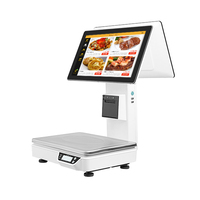 Sistema de Punto de Venta Todo en Uno con Báscula, Pantalla Táctil Dual, Caja Registradora Eléctrica, Windows/Android, 15-30 kg