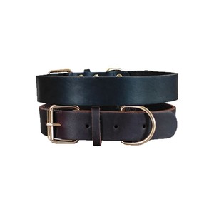 진짜 가죽 강아지 목줄 최상급 소가죽 풀그레인 질식방지 수제 버클 잠금 ZBKJ Dhs-024 사계절용 - Product Image 5
