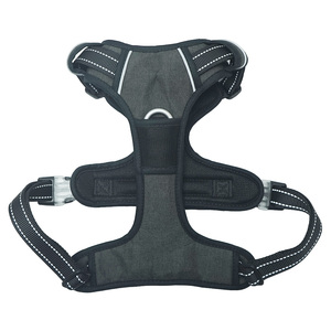 สายรัดอกสุนัขแบบยุทธวิธี ทำจากไนลอนรักษ์โลก ป้องกันการดึงหลบหนี มีแถบสะท้อนแสง ปิดด้วยหัวเข็มขัด ปรับขนาดได้ เหมาะสำหรับสุนัขพันธุ์เล็ก - Product Image 2