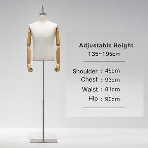 Maniquí de <span class=keywords><strong>Torso</strong></span> Masculino Lavinia para Exhibición en Escaparates, Soporte de Medio Cuerpo para Trajes de <span class=keywords><strong>Hombre</strong></span> - Product Image 5