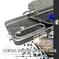 Pour S23/S24/S25 Ultra Étui de protection en PC transparent cristal de luxe antichoc avec kit de nettoyage