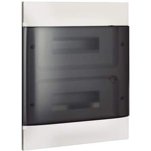 Bticino E315P24 Habita Line - Cuadro de Distribución de Pared, 2x12 Módulos DIN, Puerta Ahumada, IP40, Plástico, 2 Secciones - Product Image 1