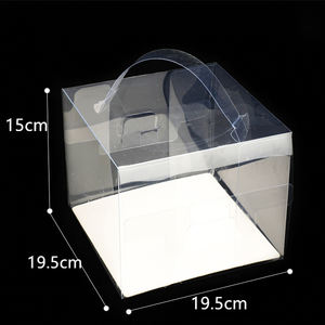 صندوق هدايا صغير مربع شفاف لعيد الميلاد وعيد الميلاد وعيد الأم لحفلات الزفاف صندوق هدايا للبيع بالجملة صندوق كيك شفاف مع مقبض - Product Image 6