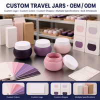 Pot de voyage en silicone non toxique de 30 ml, conteneur portable pour crème pour le visage, lotion corporelle, démaquillant, avec logo personnalisé pour un usage quotidien