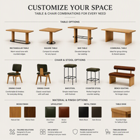 Ensemble de meubles de bar personnalisé en bois, comptoir de bar en métal et cuir, tabourets de bar hauts, table haute pour café et restaurant
