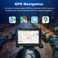 Navigation GPS portable pour moto 5 pouces avec écran tactile Full HD, CarPlay et Android Auto intégrés, WiFi intégré, étanche IP67 ZC11A/D