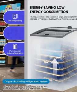 <span class=keywords><strong>Congelador</strong></span> <span class=keywords><strong>Horizontal</strong></span> Comercial <span class=keywords><strong>con</strong></span> Puerta de Vidrio, Exhibidor <span class=keywords><strong>Congelador</strong></span> de Helados Comercial de Primera Calidad <span class=keywords><strong>con</strong></span> Vidrio - Product Image 4