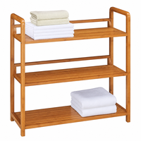 Étagère utilitaire minimaliste multifonctionnelle résistante à l'eau à trois niveaux, gain de place, organiseur de serviettes, salle de bain, salon