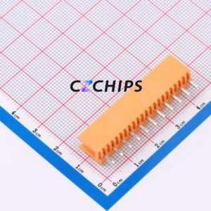 MXHT396V-3.96-11P-OE01-Cu-A Plug-in Terminal Block Through hole,P=3.96mm Board-to-Board / Socket - Open 1x11P 3.96mm Orange - Product Image 2