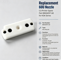 Pièce détachée pour imprimante CIJ, buse 60U BKK6097-60 pour la série KGK