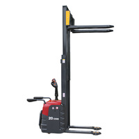 Nouveau transpalette électrique autoporté certifié CE, 2 tonnes, lithium-ion 48V 32AH, hauteur de levage 3m, entraînement AC, roues en PU, mât bi-étages