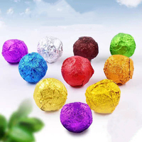 Faible MOQ, accepte les dimensions et les impressions personnalisées, emballages en papier d'aluminium pour chocolat, papier d'aluminium pour bonbons, barres chocolatées, œufs, pièces de monnaie