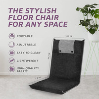 Siège pliable rembourré réglable pour le jeu, la méditation, la salle de classe et le salon, chaise de sol portable avec dossier