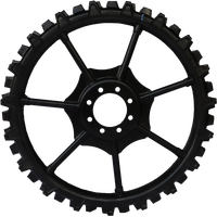 Ban Traktor Pertanian YT Factory Supply 1200*100 mm, Ban Baja Tanpa Udara untuk Sawah, Karet Padat, Finishing Hitam