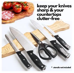 Bandes magnétiques adhésives murales pour couteaux <span class=keywords><strong>Porte</strong></span>-<span class=keywords><strong>couteau</strong></span> magnétique de qualité supérieure en forme de poisson en bois - Product Image 5