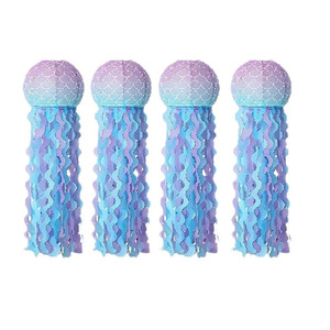 Nàng Tiên Cá Màu Treo Sứa Giấy Đèn Lồng Dưới Biển/Đại Dương Chủ Đề Sinh Nhật Phòng Trang Trí Nội Thất Bên Trang Trí Nguồn Cung Cấp - Product Image 2