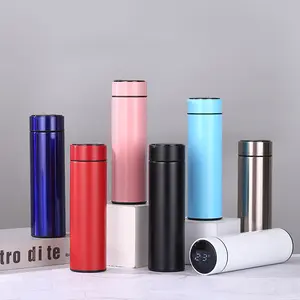 Botol air stainless steel, termos Stainless Steel, botol air suhu LED, vakum, stainless steel, 304