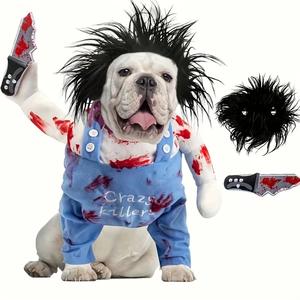 <span class=keywords><strong>Chucky</strong></span> Deadly Pet clothes Deadly Doll Dog Costume <span class=keywords><strong>Chucky</strong></span> Dog Cosplay Disfraz divertido Halloween Navidad Pet Clothes Party - Product Image 3