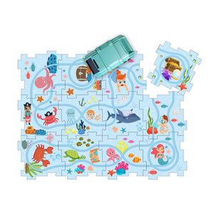รถของเล่นประกอบรางแบบ DIY สำหรับเด็กอายุ 3-6 ปี ของเล่นพลาสติกเสริมพัฒนาการ พร้อมชุดประกอบรถยนต์ไฟฟ้า เล่นสนุกกับพ่อแม่ลูก - Product Image 2
